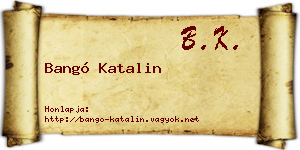 Bangó Katalin névjegykártya