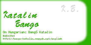 katalin bango business card